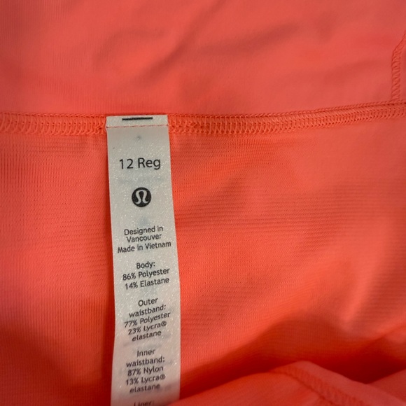 Lululemon Speed Up LR Shorts Sunset Size 12 NWT - Picture 8 of 8
